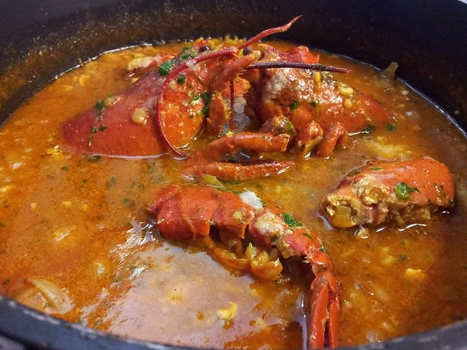 Arroz caldoso con bogavante cocina mediterránea Tarragona arroz caldoso con bogavante cocina mediterránea en Tarragona 5 sentits